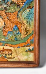 MANOMADE A Thousand Li of Rivers and Mountains Marble & Lacquer Painting - Frame Side Detail 1 - Image 5