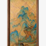 MANOMADE A Thousand Li of Rivers and Mountains Marble & Lacquer Painting - Frame Side Detail 1