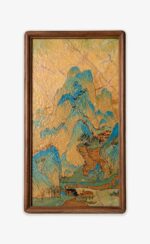 MANOMADE A Thousand Li of Rivers and Mountains Marble & Lacquer Painting - Frame Side Detail 1