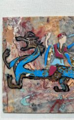 Chinese Zodiac Marble & Lacquer Painting - Image 7