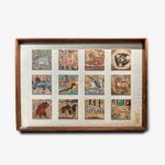 Chinese Zodiac Marble & Lacquer Painting
