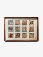 Chinese Zodiac Marble & Lacquer Painting