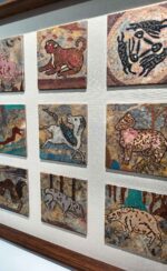 Chinese Zodiac Marble & Lacquer Painting - Image 3