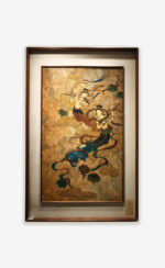 MANOMADE Double Flying Apsaras Marble & Lacquer Painting