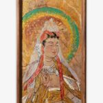 MANOMADE Dunhuang White Robe Guanyin Marble & Lacquer Painting