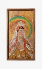 MANOMADE Dunhuang White Robe Guanyin Marble & Lacquer Painting