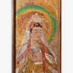 ManoMade Dunhuang White Robe Guanyin Marble Lacquer Painting