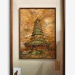 MANOMADE Feihong Pagoda Marble & Lacquer Painting