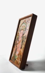 MANOMADE Flower-Offering Bodhisattva Marble & Lacquer Painting - Image 2