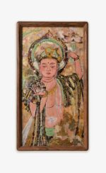 MANOMADE Flower-Offering Bodhisattva Marble & Lacquer Painting