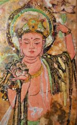 Flower-Offering Bodhisattva Marble & Lacquer - Image 2