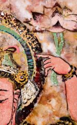 Flower-Offering Bodhisattva Marble & Lacquer - Image 3