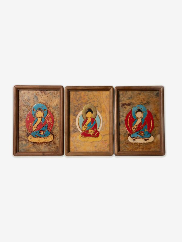 ManoMade Formless Buddha Marble Lacquer Painting