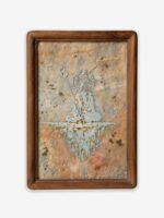 ManoMade Ksitigarbha Bodhisattva Marble Lacquer Painting