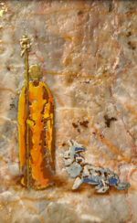 Ksitigarbha with Diting Marble & Lacquer Painting - Image 2