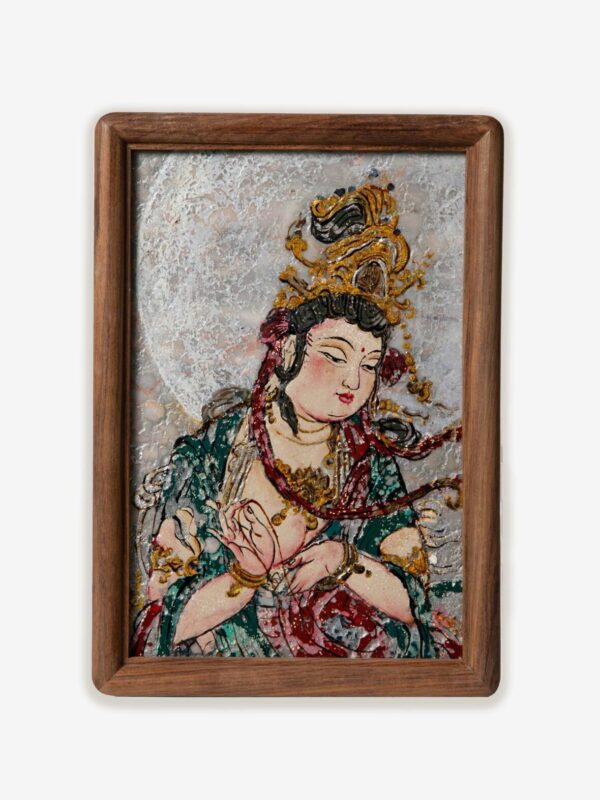 ManoMade Samantabhadra Bodhisattva Marble Lacquer Painting
