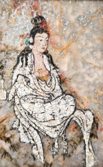 White Robe Guanyin Marble & Lacquer - Image 3