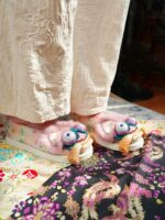Mythic Beast — Hand-Embroidered Silk Slippers - Image 5