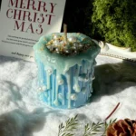 ManoMade blue coral sea pearl pillar candles bulk top down view artisan candles