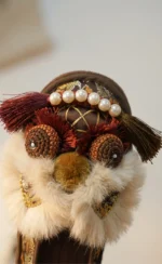 Brown Dragon Brocade — Hand-Embroidered Silk Slippers - Image 3