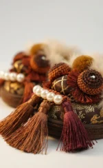 Brown Dragon Brocade — Hand-Embroidered Silk Slippers - Image 4