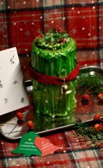 ManoMade enchanted emerald pomelo candle with Christmas gift box artisan candle