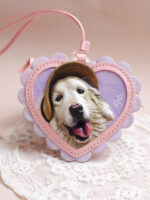 Forever By Your Side — Custom Hand-Carved Leather Pet Portrait Pendant