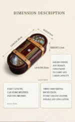 The Scholar’s Library — Bespoke Bas-Relief Leather Writer’s Case - Image 3