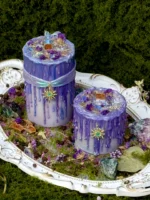 “Celestial Wisteria” — Artisanal Fluid Wax & Crystal Candle - Image 2