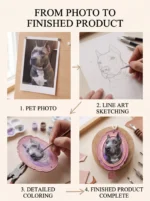 Forever By Your Side — Custom Hand-Carved Leather Pet Portrait Pendant - Image 6