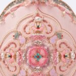 “Peony Reverie” — Hand-Beaded Silk Bridal Palace Fan with Sandalwood Handle - Image 5
