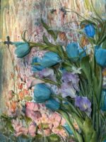 "Monet’s Garden in Bloom" Hand-Sculpted 3D Clay Relief & Impasto Oil Painting by Master Zong