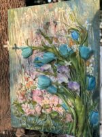 "Monet’s Garden in Bloom" Hand-Sculpted 3D Clay Relief & Impasto Oil Painting by Master Zong - Image 5