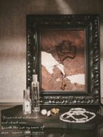 "Stone Keeps the Rose" Hand-Carved 3D Red Marble Botanical Relief | Moody Mid-Century Framed Object Piece - Image 5