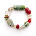 A Little Joy | Green Agate, Carnelian & Freshwater Pearl Bracelet