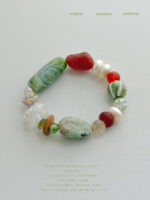 MANOMADE A Little Joy handmade colorful gemstone pearl bracelet, product detail view