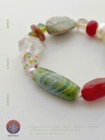 MANOMADE A Little Joy handmade colorful gemstone pearl bracelet, product detail view