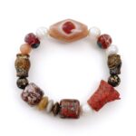 Dawn Makeup | Eye Agate, Ocean Jasper & Baroque Pearl Bracelet