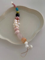 MANOMADE Peach Gummy handmade pink pearl gemstone bracelet, alternate product view