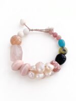 Peach Gummy | Rose Quartz, Agate & Freshwater Pearl Bracelet