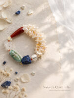 Whispers of Wind & Flowers | Artisan Pearl, Mother-of-Pearl & Raw Gemstone Bracelet - Image 6