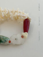 Whispers of Wind & Flowers | Artisan Pearl, Mother-of-Pearl & Raw Gemstone Bracelet - Image 2